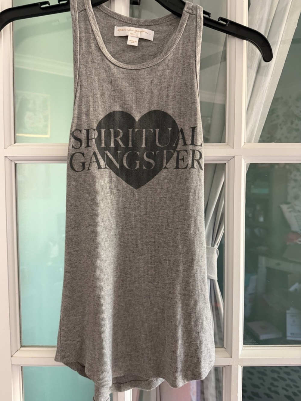 NWOT Spiritual Gangster Gray Logo Heart Tank